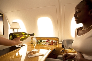 Dom Perignon på Emirates First Class (EK)