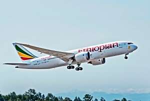 Ethiopian Airlines vil bruke en Boeing B 787 Dreamliner på flyvningene til og fra Oslo. Selskapet var  først i Afrika med denne flytypen (boeingmedia)