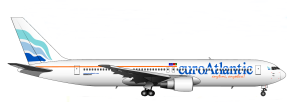 EuroAtlantic`s Boeing 777-200 maskiner har blant annet "vikariert"  for SAS på flyvninger mellom Europa og USA (www.euroatlantic.pt)