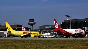 Hannover-Langehagen er en av de tre flyplassene som rammes av fredagens streikeaksjoner (hannover-airport.de)