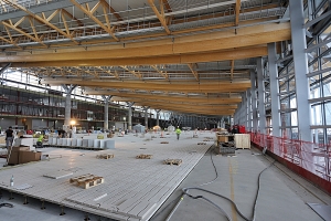 Oslo Lufthavn bygger ut. Her fra den nye avgangs- og ankomsthallen, Sentralbygg Vest. Oslo (Foto: Oslo Lufthavn AS) 